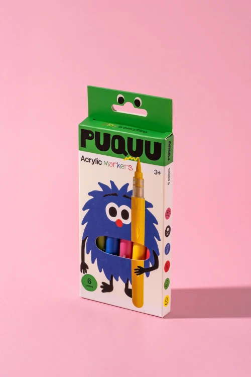 Markery akrylowe 6 kolorów PUQUU