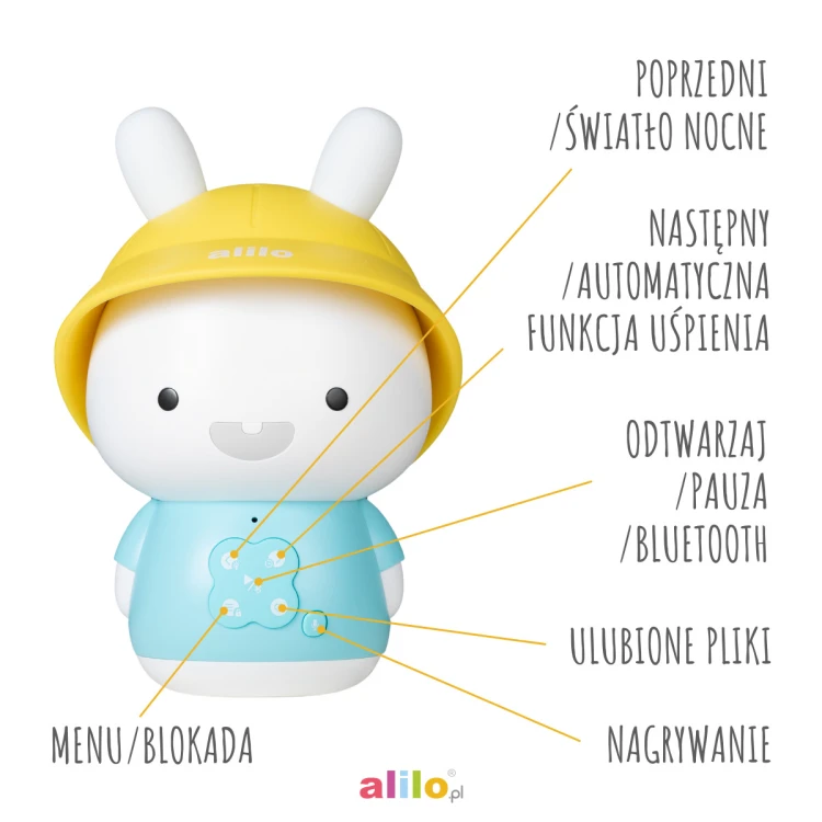 Króliczek Baby Bunny G9S+ - niebieski PLUS Alilo