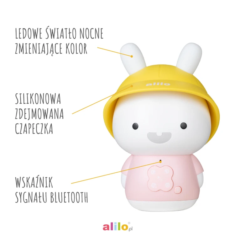 Króliczek Baby Bunny G9S+ różowy PLUS Alilo