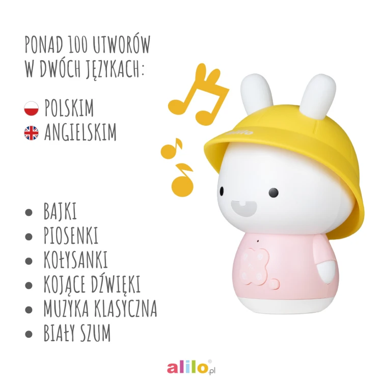 Króliczek Baby Bunny G9S+ różowy PLUS Alilo