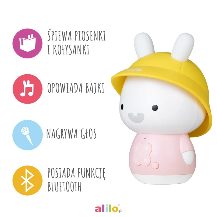 Króliczek Baby Bunny G9S+ różowy PLUS Alilo