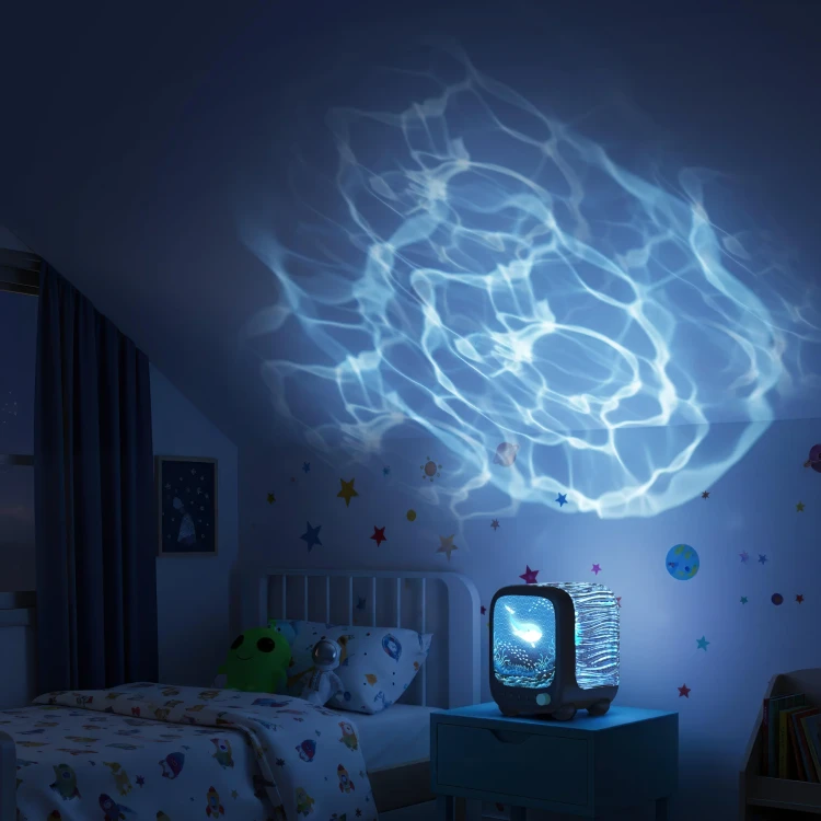Lampka projekcyjna i głośnik Wavy Light koralowa Mobility on Board MOB