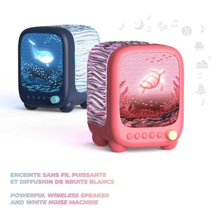 Lampka projekcyjna i głośnik Wavy Light koralowa Mobility on Board MOB