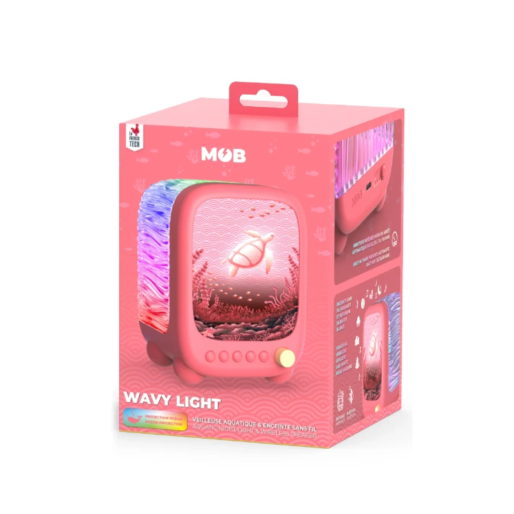 Lampka projekcyjna i głośnik Wavy Light koralowa Mobility on Board MOB