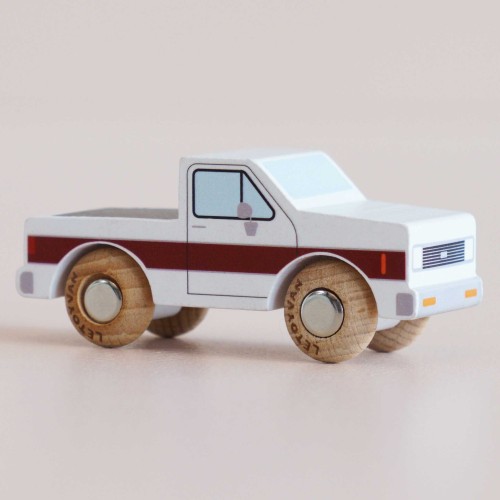 Kolekcjonerski samochodzik GT165 Charlie pick-up drewniane auto Le Toy Van