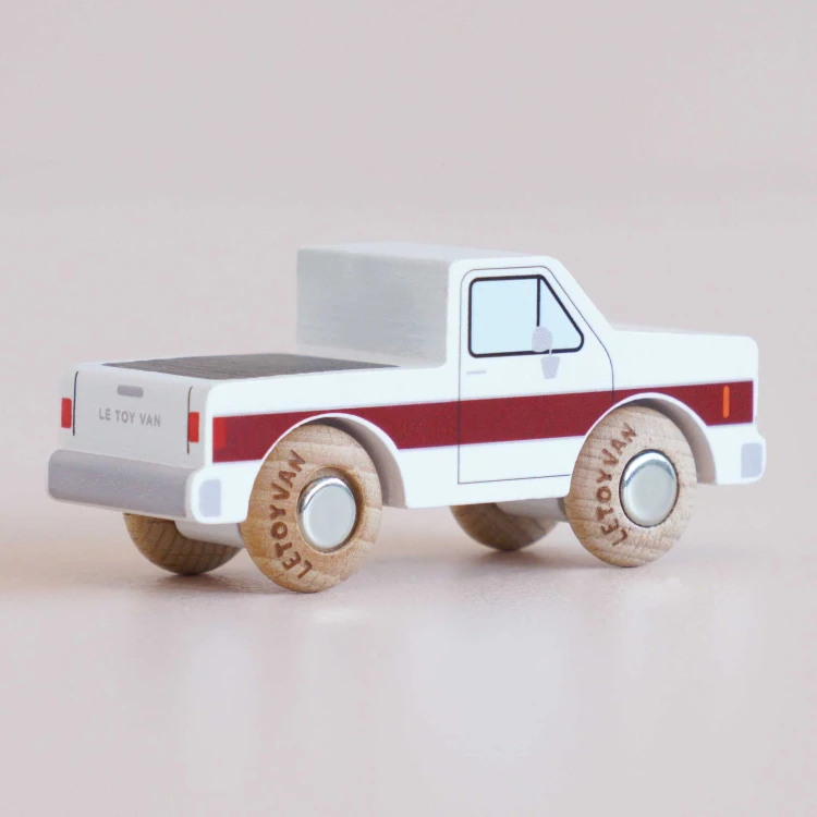 Kolekcjonerski samochodzik GT165 Charlie pick-up drewniane auto Le Toy Van