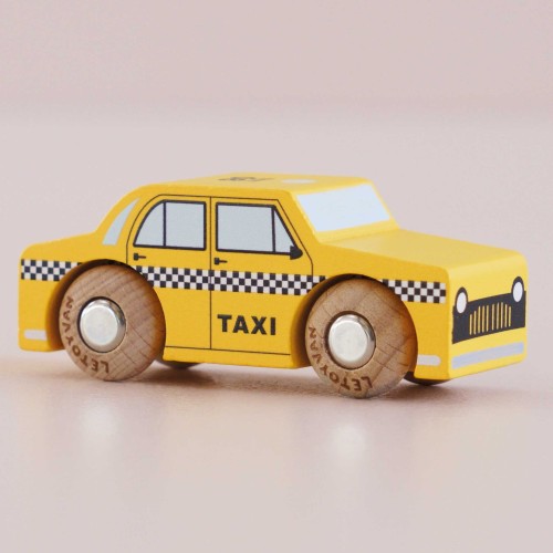 Kolekcjonerski samochodzik GT245 Trixie taksówka drewniane auto Le Toy Van