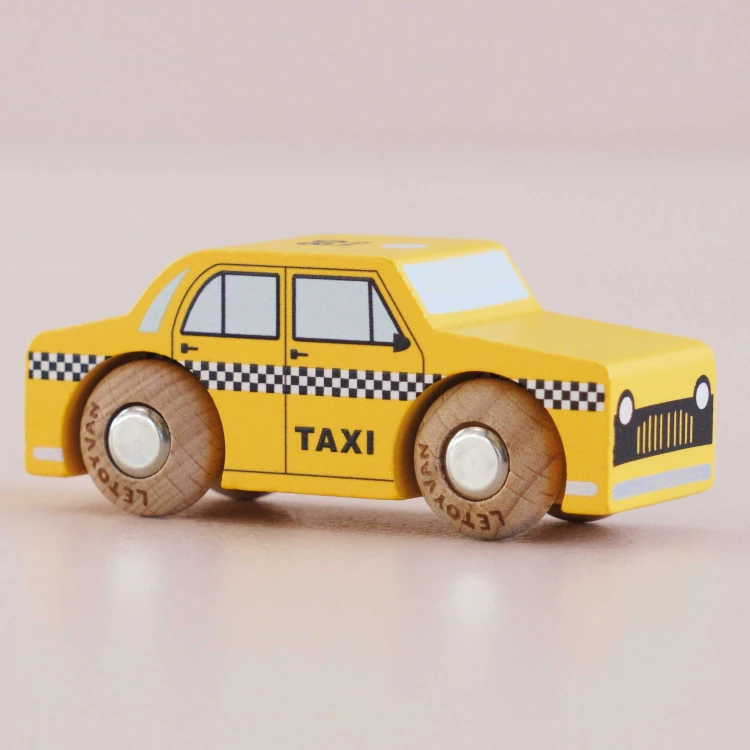 Kolekcjonerski samochodzik GT245 Trixie taksówka drewniane auto Le Toy Van