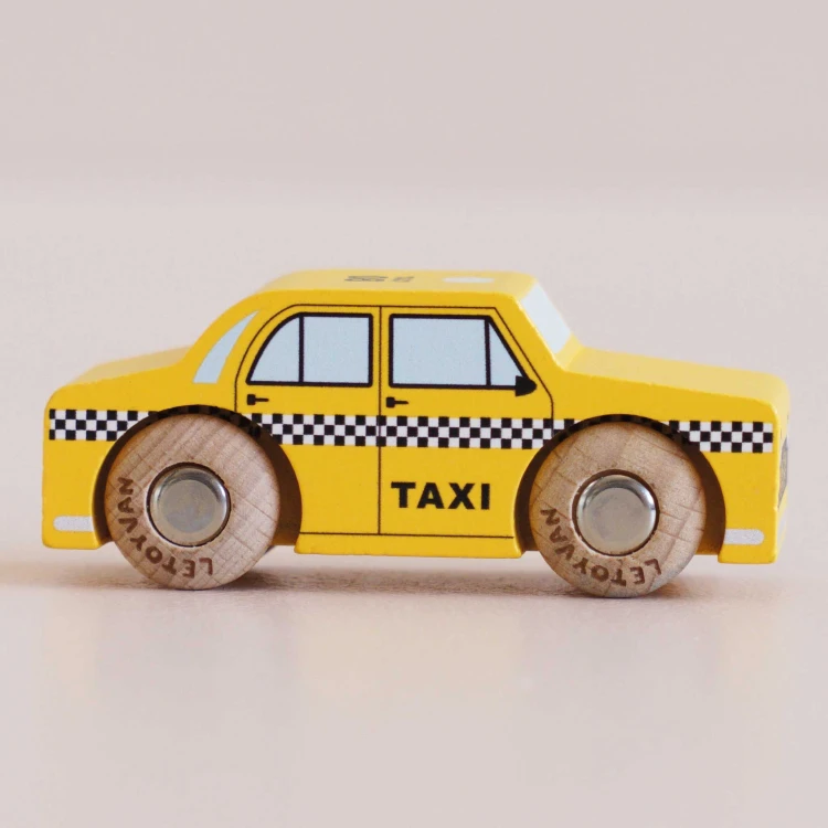 Kolekcjonerski samochodzik GT245 Trixie taksówka drewniane auto Le Toy Van