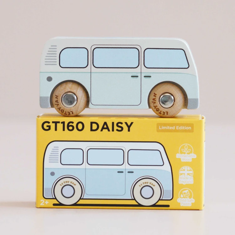 Kolekcjonerski samochodzik GT160 Daisy kamper drewniane auto Le Toy Van