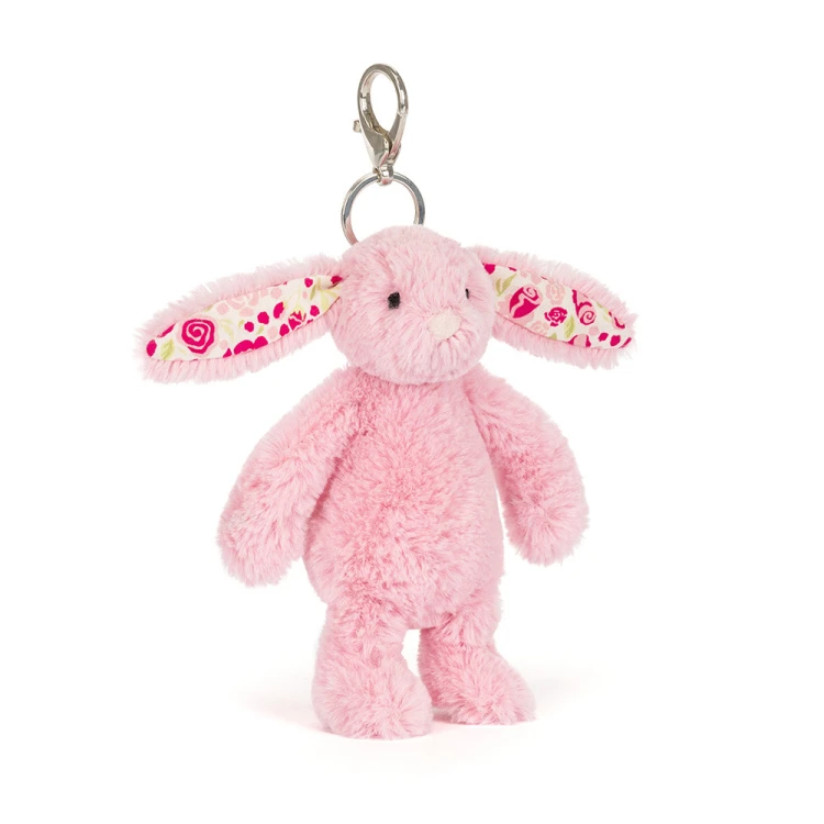 Breloczek Króliczek Różowy z Kwiecistymi Uszami 18 cm Jellycat
