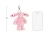 Breloczek Króliczek Różowy z Kwiecistymi Uszami 18 cm Jellycat