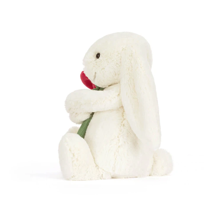 Wesoły Króliczek z Różą 31 cm Jellycat
