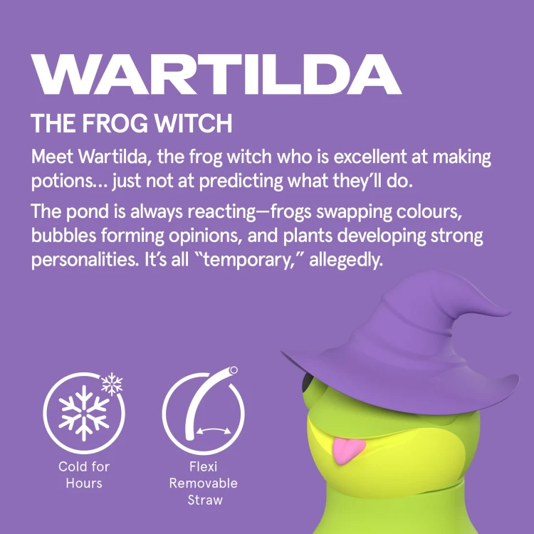 Butelka termiczna ze słomką Spookie Witch wiedźma 460 ml Asobu