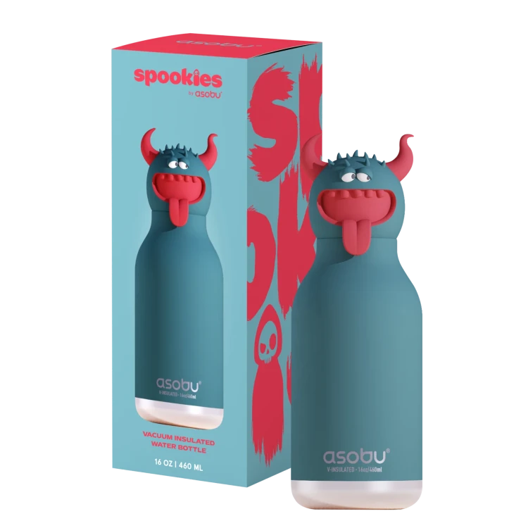 Butelka termiczna ze słomką Spookie Beast bestia 460 ml Asobu