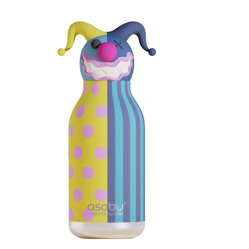 Butelka termiczna ze słomką Spookie Clown klaun 460 ml Asobu