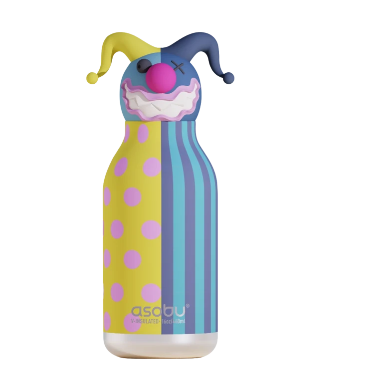 Butelka termiczna ze słomką Spookie Clown klaun 460 ml Asobu