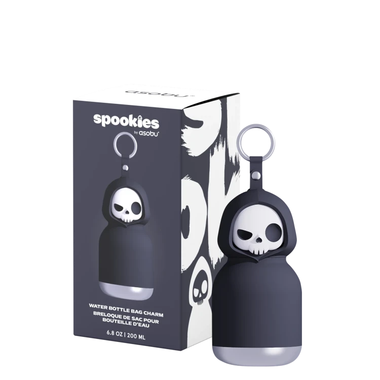 Butelka termiczna ze słomką Mini Spookie Skeleton szkielet 200 ml Asobu