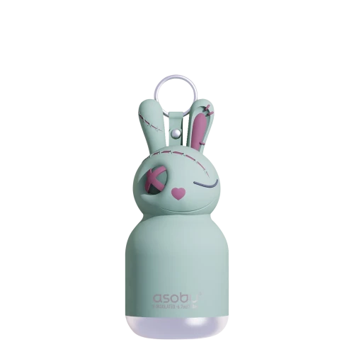 Butelka termiczna ze słomką Mini Spookie Undead Bunny królik 200 ml Asobu