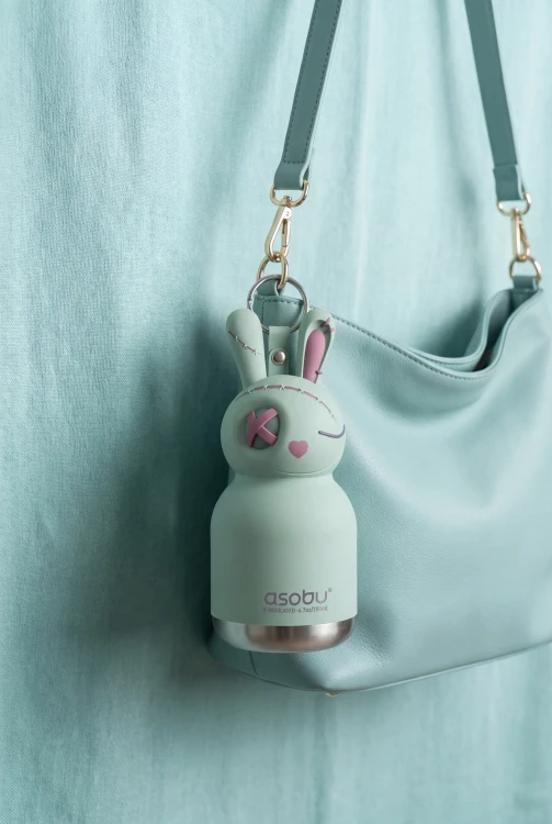 Butelka termiczna ze słomką Mini Spookie Undead Bunny królik 200 ml Asobu