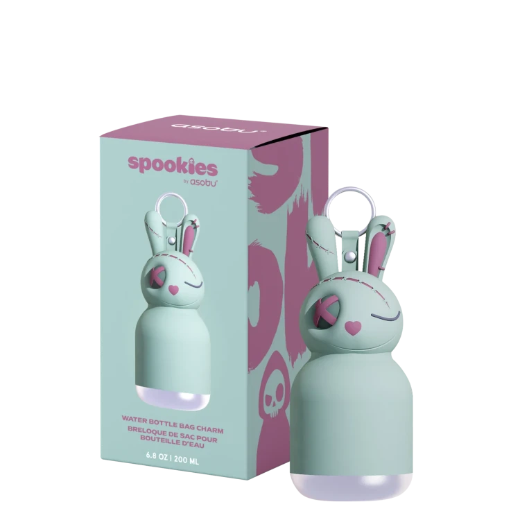 Butelka termiczna ze słomką Mini Spookie Undead Bunny królik 200 ml Asobu