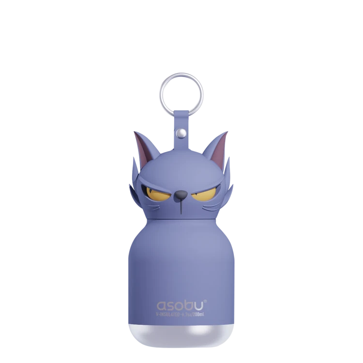 Butelka termiczna ze słomką Mini Spookie Phantom Cat kot 200 ml Asobu