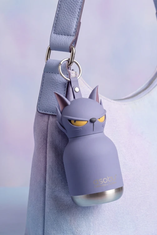 Butelka termiczna ze słomką Mini Spookie Phantom Cat kot 200 ml Asobu