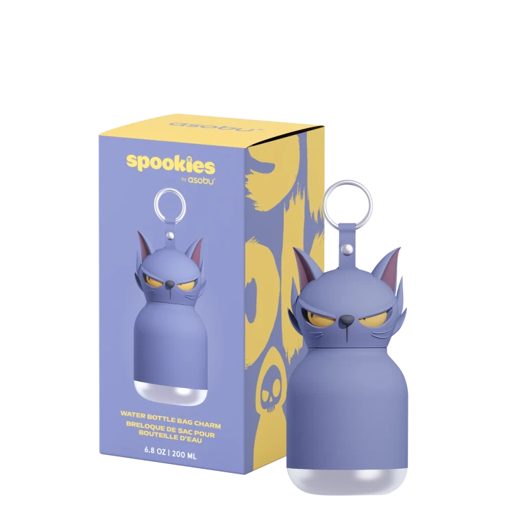Butelka termiczna ze słomką Mini Spookie Phantom Cat kot 200 ml Asobu