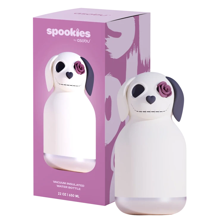 Butelka termiczna ze słomką Maxi Spookie Undead Dog pies 660 ml Asobu