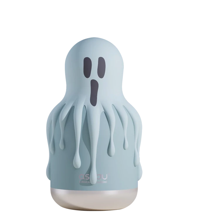 Butelka termiczna ze słomką Maxi Spookie Ghost duch 660 ml Asobu