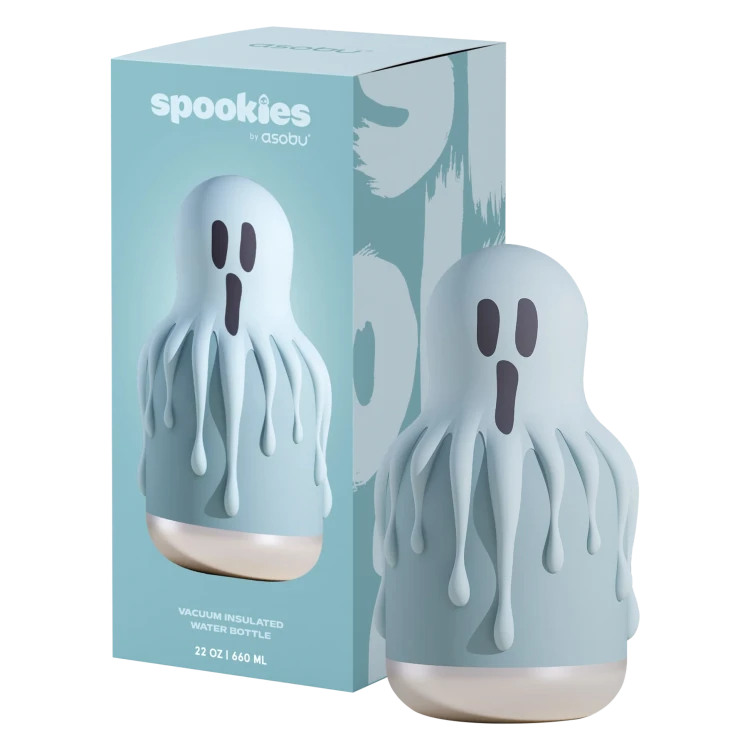 Butelka termiczna ze słomką Maxi Spookie Ghost duch 660 ml Asobu