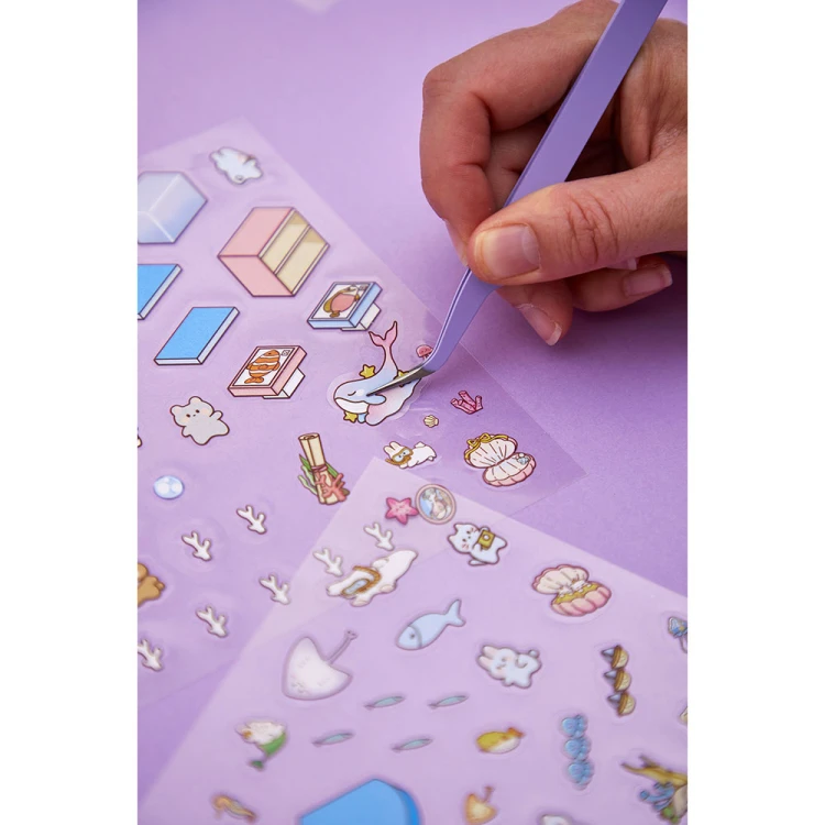 Zestaw kreatywny Scenki do wyklejania z mini naklejkami i pęsetą Cosy stickers Ciężarówka Janod