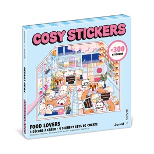 Zestaw kreatywny Scenki do wyklejania z mini naklejkami i pęsetą Cosy stickers Restauracja Janod