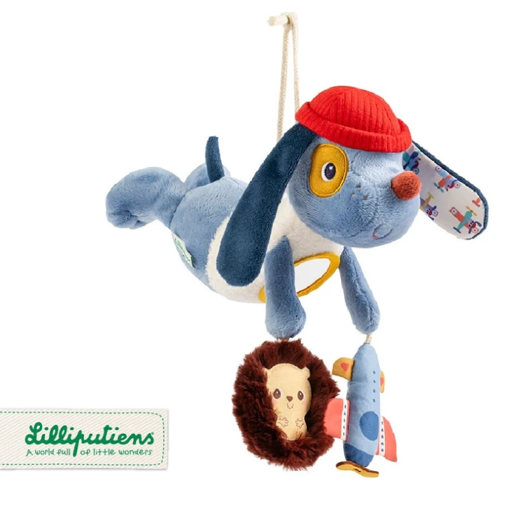 Wielofunkcyjna przytulanka do powieszenia Piesek Jules 3 m+ Lilliputiens