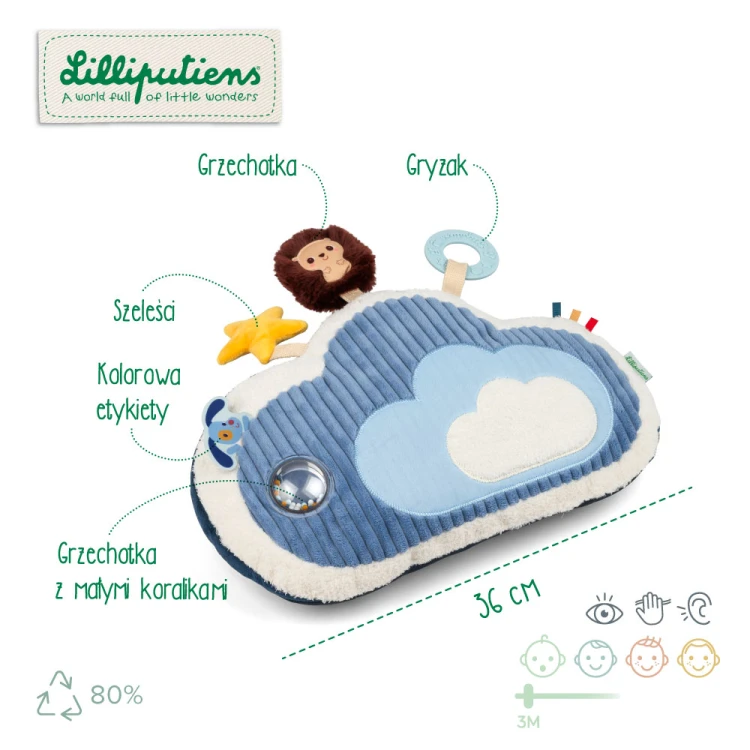 Poduszka aktywizująca wielofunkcyjna Piesek Jules 3m+ Lilliputiens