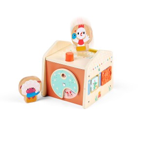 Drewniany domek manipulacyjny Zabawa w chowanego 12 m+ Lilliputiens