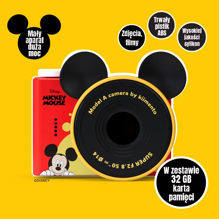 Aparat Mini dla Dzieci Myszka Miki Mickey Mouse Kiimento
