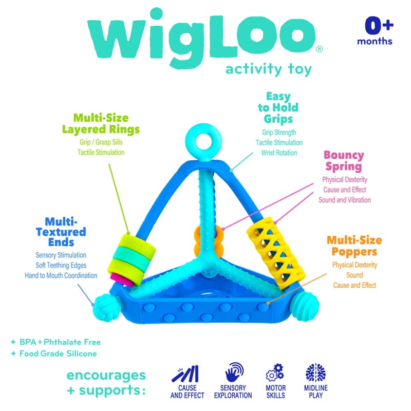 Wigloo Piramidka zabawka sensoryczna Mobi