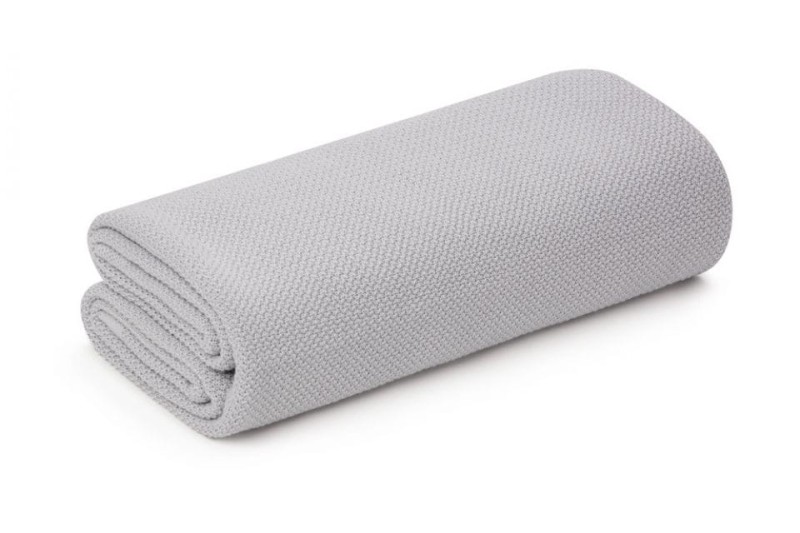 Bambusowy otulacz / lekki kocyk z jonami srebra 100x100 light grey my memi