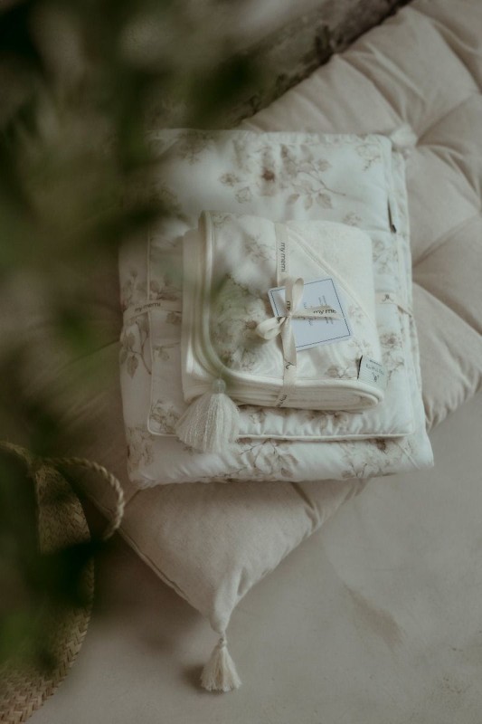 Bambusowy otulacz 75x100 - boho flowers my memi