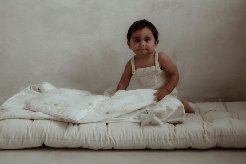 Bambusowy otulacz 75x100 - boho flowers my memi