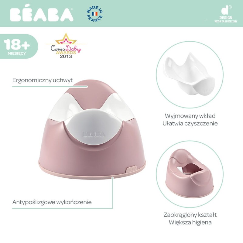 Nocnik z wyjmowanym wkładem Old Pink Beaba