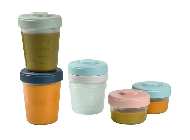 Zestaw słoiczków do jedzenia Clip 6 szt. (2x90ml + 2x150ml + 2x250ml) Beaba