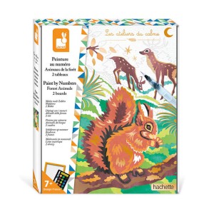 Zestaw kreatywny Malowanie po numerach Leśne zwierzęta 2 obrazy 7+ Janod
