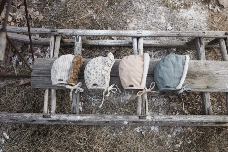 Elodie Details - Czapka Winter Bonnet - Pebble Green - 1-2 lata