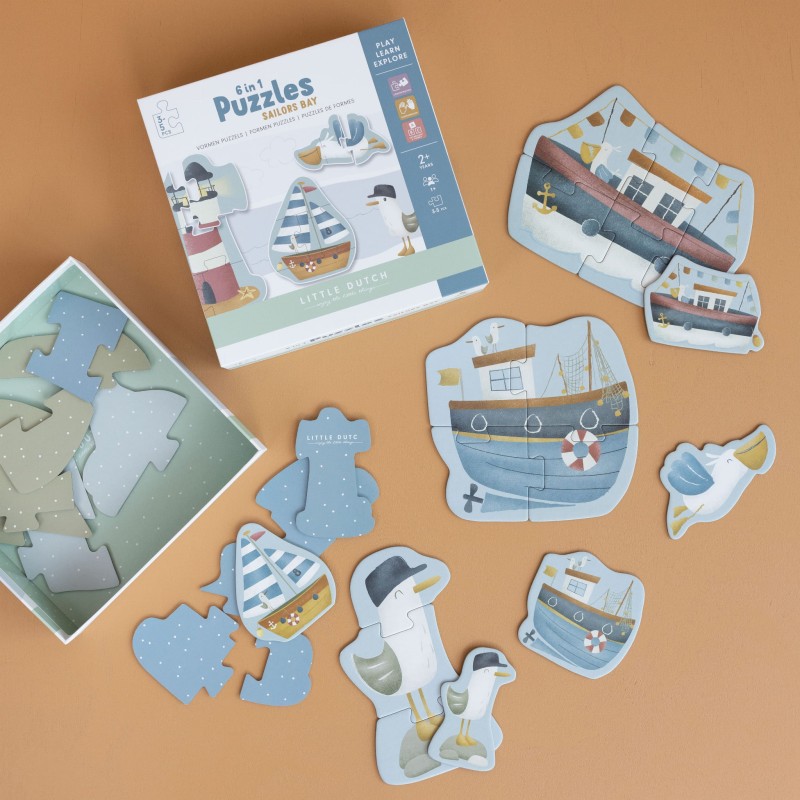 Puzzle 6 elementów Sailors Bay Little Dutch
