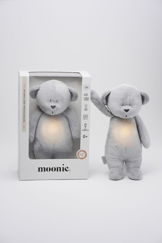 Szumiący Miś z lampką Silver Moonie
