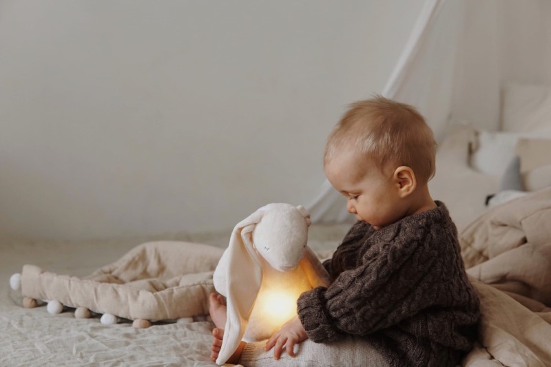Szumiący Króliczek Króliś z lampką Silver Moonie