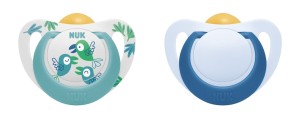 Smoczek NUK Star lateks 18-36m Boy 2-pak