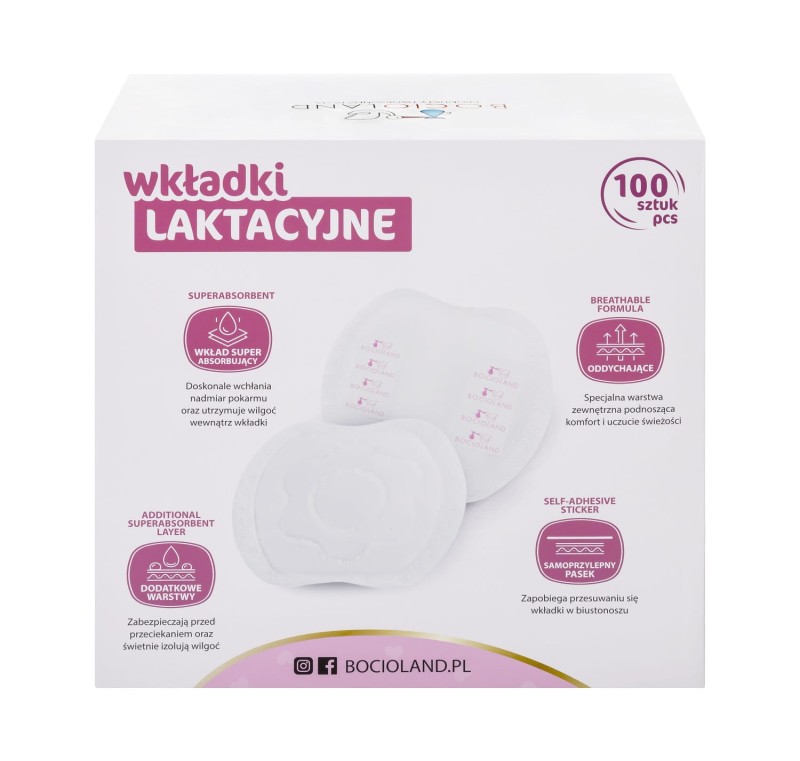 Wkładki laktacyjne Superabsorbent Big Pack 100 szt. Bocioland